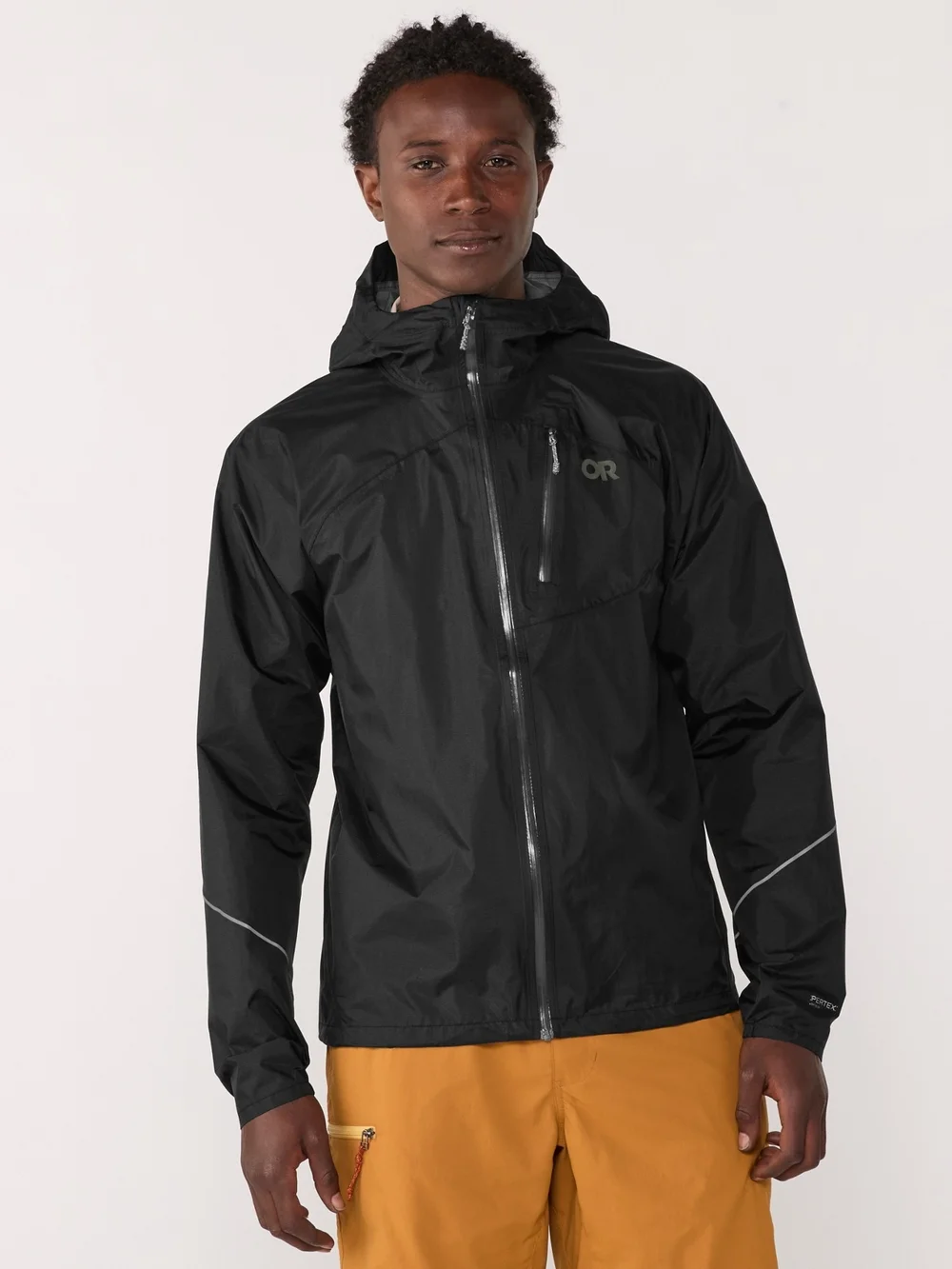 Outdoor Research Black Men’s Helium Rain Hooded Jacket Size M New Without Tags - Picture 3 of 11